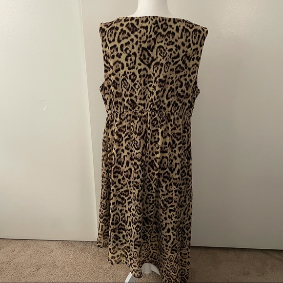 Leopard Asymmetrical Chiffon Dress - Picture 4 of 4